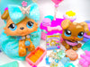 Littlest Pet Shop Rare Brown Collie Dog #893 Boxer Puppy #1052 Authentic