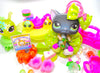 Littlest Pet Shop Rare Black Short Hair Cat #336 & cute accessories Authentic