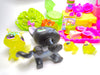 Littlest Pet Shop Rare Black Short Hair Cat #336 & cute accessories Authentic