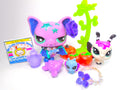 Littlest Pet Shop Rare Purple Glitter Bat #2142 & cute accessories Authentic