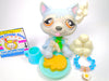 Littlest Pet Shop Rare Blue Sitting Husky Dog #1046 & cute accessories Authentic