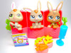Littlest Pet Shop Rare Triplet Bunnies #1331 #1332 #1333 & accessories Authentic