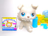 Littlest Pet Shop White Collie Dog #363 with cute accessories Authentic