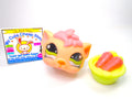 Littlest Pet Shop Mauve Tan Hamster #1397 with cute accessories Authentic