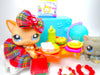 Littlest Pet Shop Short Hair Cat #1024 Kitten #66 & Accessories Authentic