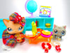 Littlest Pet Shop Short Hair Cat #1024 Kitten #66 & Accessories Authentic