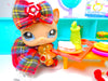 Littlest Pet Shop Short Hair Cat #1024 Kitten #66 & Accessories Authentic