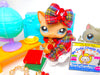 Littlest Pet Shop Short Hair Cat #1024 Kitten #66 & Accessories Authentic
