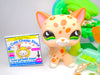 Littlest Pet Shop Rare Cream Leopard Short Hair Cat #852 & Accessories Authentic
