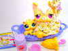 Littlest Pet Shop Rare Yellow Angora Cat #364 & Accessories Authentic