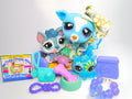Littlest Pet Shop Rare Blue Greyhound Dog #2546 Husky Puppy #2036 Authentic