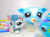Littlest Pet Shop Rare Blue Greyhound Dog #2546 Husky Puppy #2036 Authentic