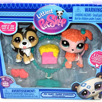 Littlest Pet Shop G7 Pet Pairs - Jump N' Joy - #88 Sheltie & 89 Coral Poodle NIB