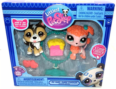 Littlest Pet Shop G7 Pet Pairs - Jump N' Joy - #88 Sheltie & 89 Coral Poodle NIB My Cute Cheap Store