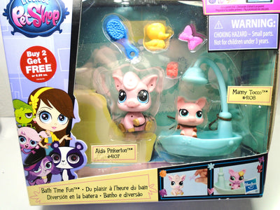 Littlest Pet Shop #4107 and #4108 Bathtub Fun Time NIB - My Cute Cheap Store