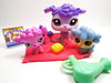 Littlest Pet Shop Purple Poodle #1694 with 2 cute babies and accessories - My Cute Cheap Store