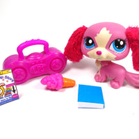 Littlest Pet Shop Magenta Pink King Charles Spaniel Fuzzy Furry Ears # 2508 - My Cute Cheap Store