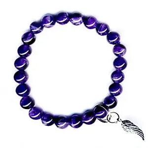 Amethyst Angel Wing - Good Health Bracelet - My Cute Cheap Store