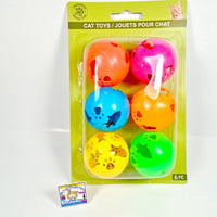 Set of 6 Cute Cat Toy Colorful balls - My Cute Cheap Store
