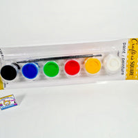 Set of 6 color paint with a brush - My Cute Cheap Store